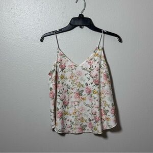 Forever‎ 21 Women Cami White Floral Top size Small